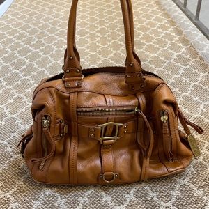 Gorgeous tan leather Lockheart shoulder bag